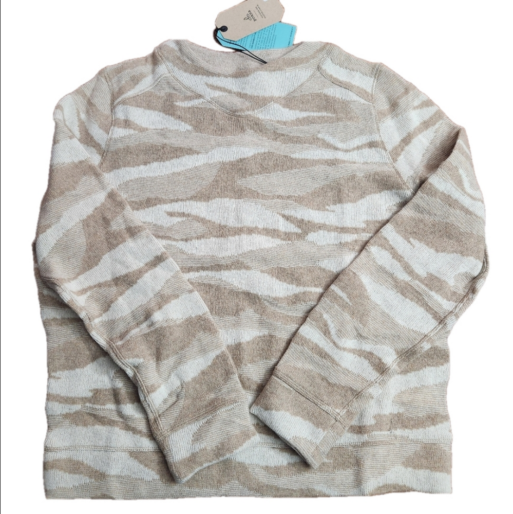 PrAna Snowbound Sweater NWT size XL tan beige recycled wool